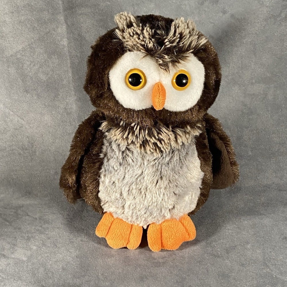 Ganz Autumn Owl Stuffed Animal Plush Brown 9" Lovey Collectable Bird Lover